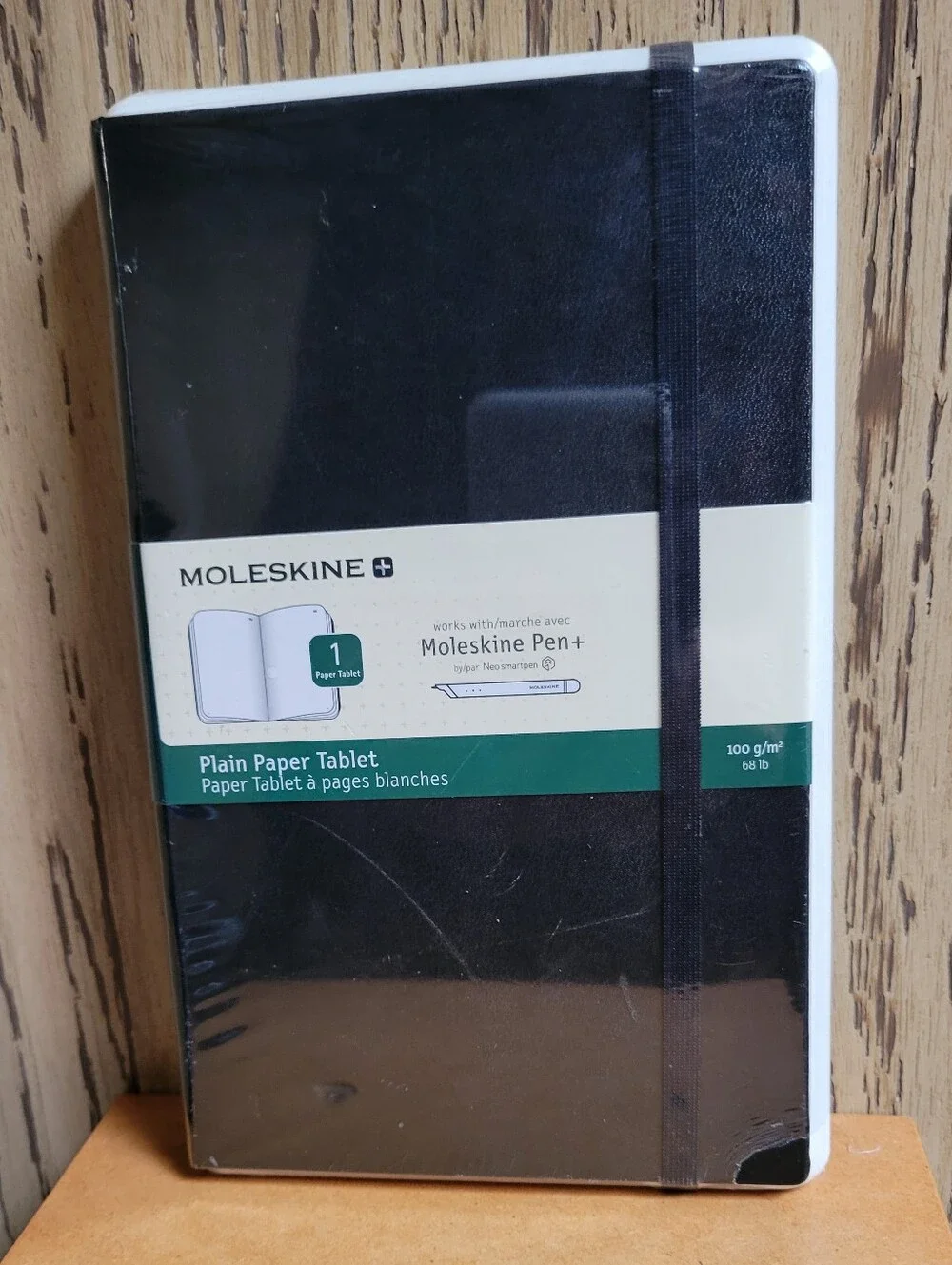 MOLESKINE Smart Writing Notebook Large Plain Paper Tablet Hardcover Black 5X8.25